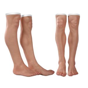 Silicone Artificial High Simulation Wearable Fake Leg Fake Foot Prosthesis for Cover Scars Halloween Party Cosplayer