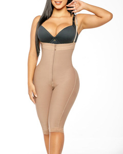 Wholesale Compression Garment Tummy Control Shapewear High Waist Front Zipper Butt Lifter Mid Thigh Shaper Shorts