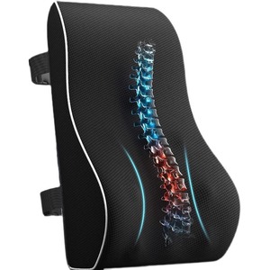 JYM Automotive Memory Foam Air Mesh Lumbar Support Pillow