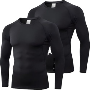 Men's Custom Compression Shirt Long Sleeve Gym Wear Sportswear Fitness Training Base Layer Workout Apparel Manufacturer