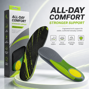 Custom Logo Wholesale Orthotic PU Foam Insoles Arch Support
