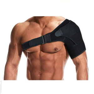Adjustable Eco-friendly PU Neoprene Back Shoulder Brace Hand Guard Support Belt Black Free Size Customized Logo Gymnastics Use